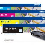 4 Pack Genuine Brother TN-341 Toner Cartridge Set