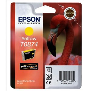 Genuine Epson T0874 Yellow Ink Cartridge
