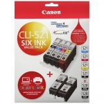 Genuine Canon CLI-521 Ink Cartridge Value Pack