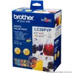 4 Pack Genuine Brother LC-38PVP Photo Value Pack (1BK,1C,1M,1Y + Photo Paper)