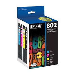 Genuine Epson 802 4 Colour BCMY Ink Cartridge Value Pack Standard Yield