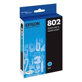 Genuine Epson 802 Cyan Ink Cartridge Standard Yield