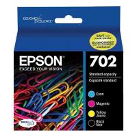 4 Pack Genuine Epson 702 Ink Cartridge Value Pack Standard Yield (1BK,1C,1M,1Y)