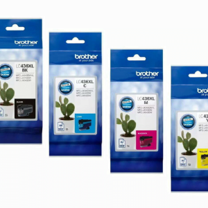 4 Pack Genuine Brother LC-436XL Ink Cartridge Set (1BK,1C,1M,1Y)