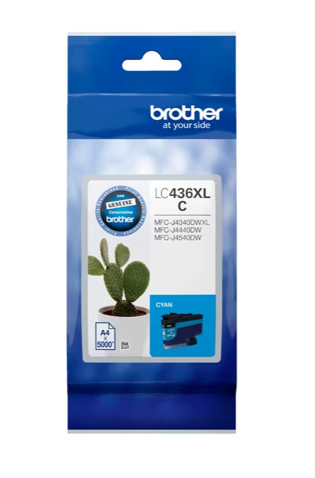 Genuine Brother LC-436XL Cyan Ink Cartridge LC-436XLC