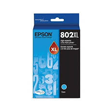 Genuine Epson 802XL Cyan Ink Cartridge High Yield